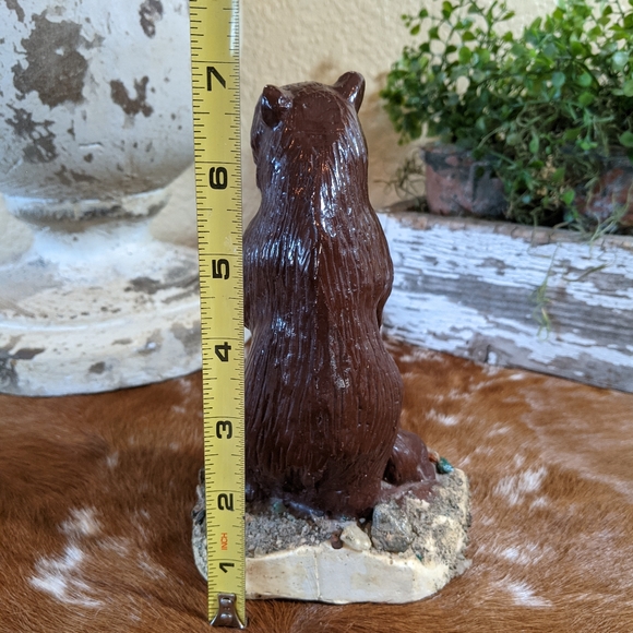 Vtg Plaster Chalkware Bear Cubs Statue Figurine - Picture 5 of 11